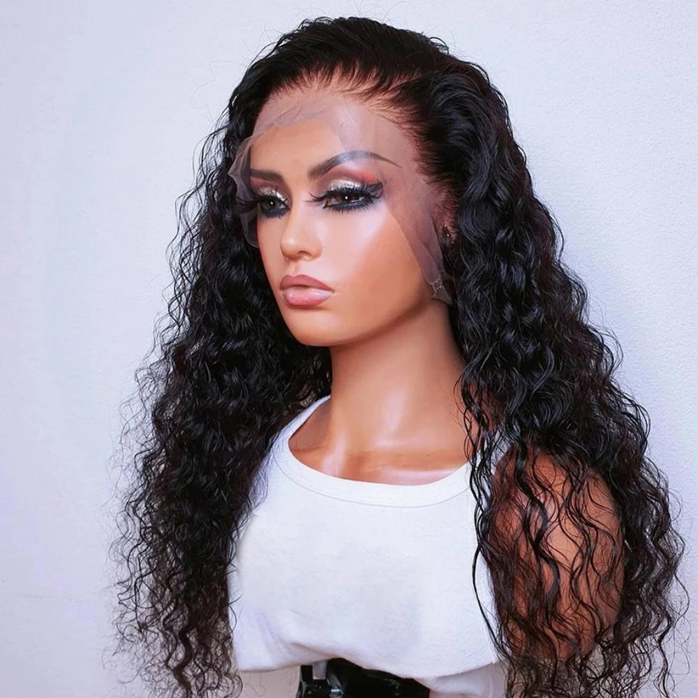 Deep Wave Lace Front Human Hair Wig 18 inches